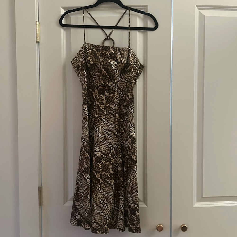 Roberto Cavalli just Cavalli spaghetti strap snake print dress size 42